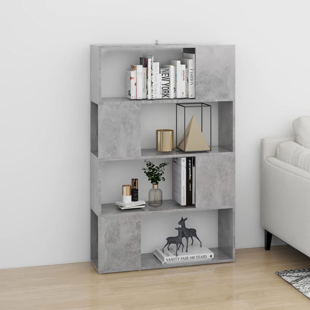 Libreria/Divisorio Grigio Cemento 80x24x124,5 cm in Truciolato | homemem39
