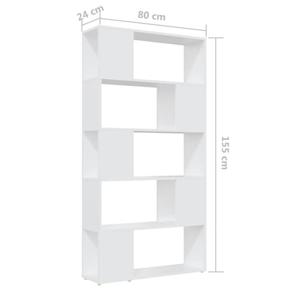 Libreria/Divisorio Bianco 80x24x155 cm in Truciolato | homemem39