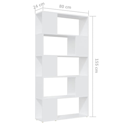 Libreria/Divisorio Bianco 80x24x155 cm in Truciolato