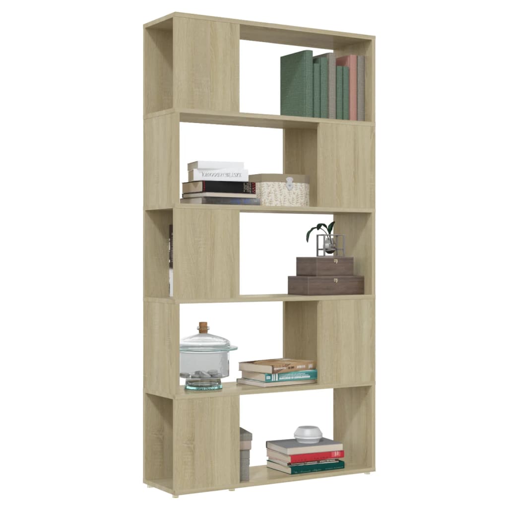 Libreria Divisorio Rovere Sonoma 80x24x155 cm in Truciolato | homemem39