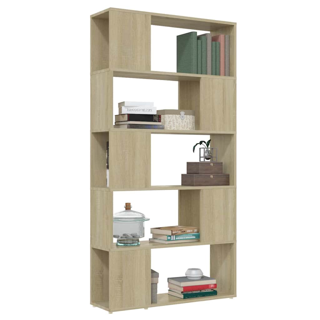 Libreria Divisorio Rovere Sonoma 80x24x155 cm in Truciolato