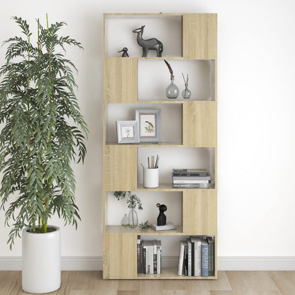 Libreria/Divisorio Rovere Sonoma 80x24x186 cm in Truciolato | homemem39