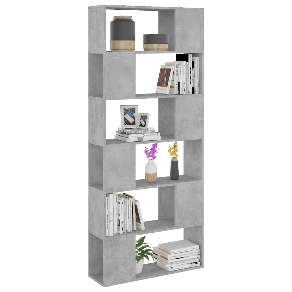 Libreria/Divisorio Grigio Cemento 80x24x186 cm in Truciolato | homemem39