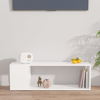 Mobile Porta TV Bianco 100x24x32 cm in Legno Multistrato | homemem39