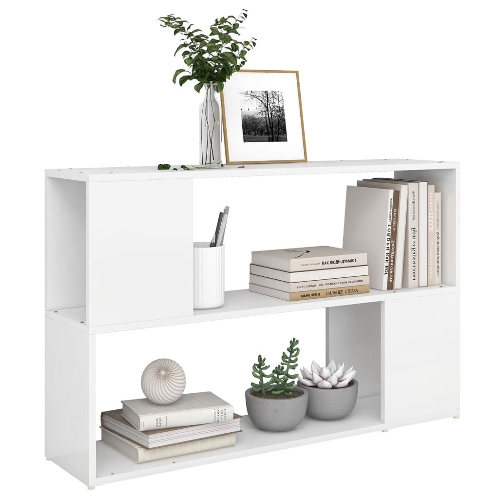 Libreria Bianca 100x24x63 cm in Legno Multistrato | homemem39