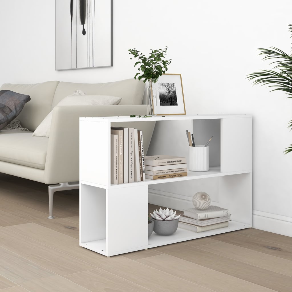 Libreria Bianca 100x24x63 cm in Legno Multistrato | homemem39