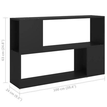 Libreria Nera 100x24x63 cm in Truciolato | homemem39