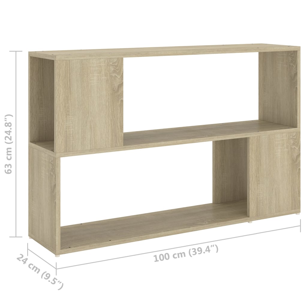 Libreria Rovere Sonoma 100x24x63 cm in Truciolato | homemem39