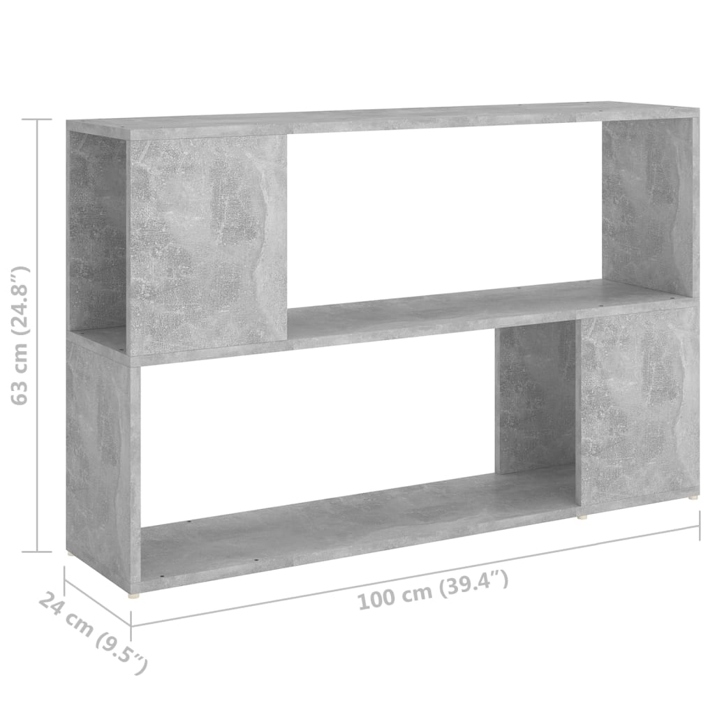 Libreria Grigio Cemento 100x24x63 cm in Truciolato | homemem39
