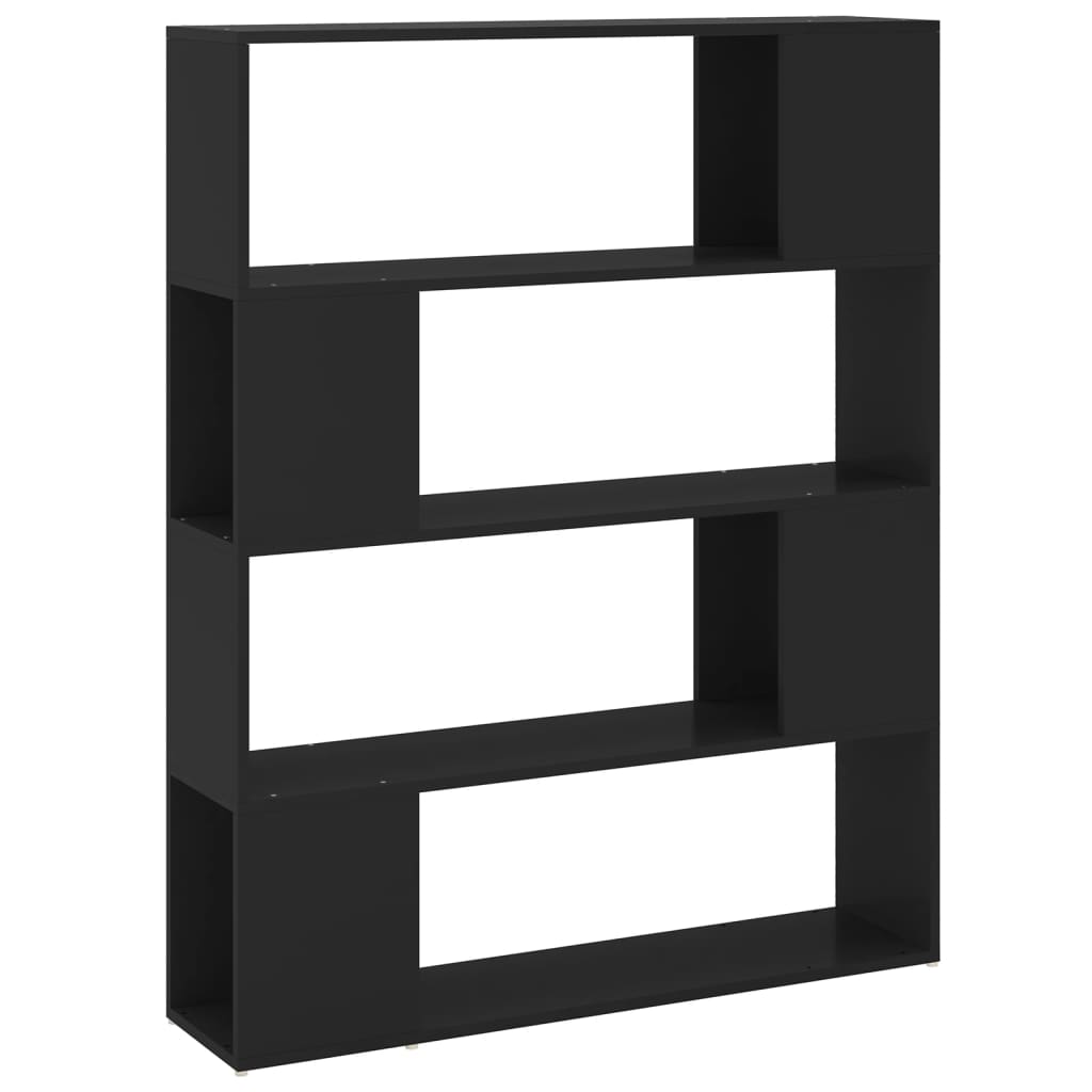 Libreria/Divisorio Nero 100x24x124 cm | homemem39