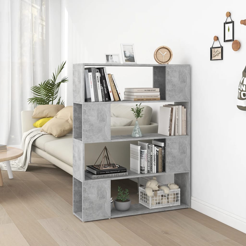 Libreria/Divisorio Grigio Cemento 100x24x124 cm | homemem39