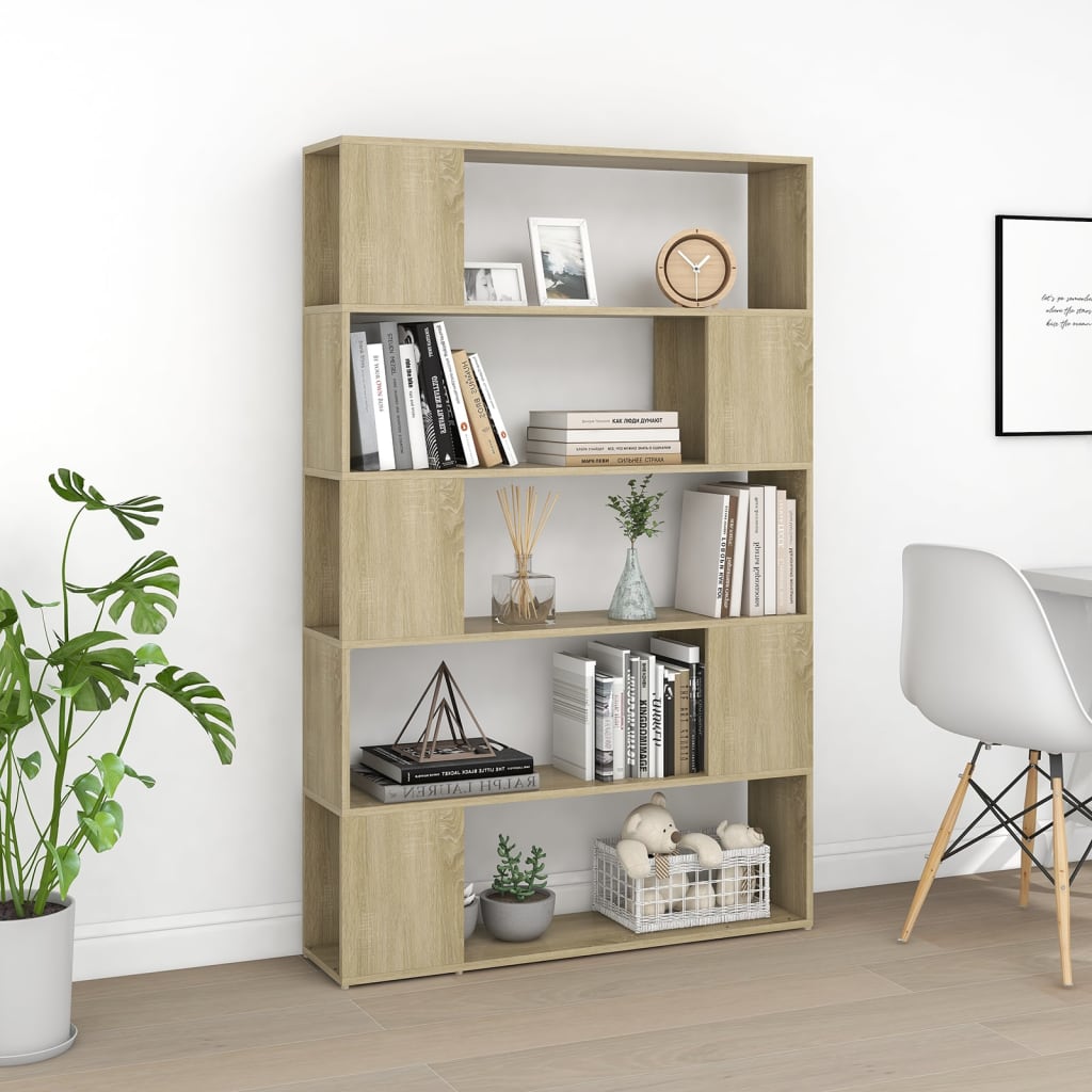 Libreria/Divisorio Rovere Sonoma 100x24x155 cm in Truciolato | homemem39