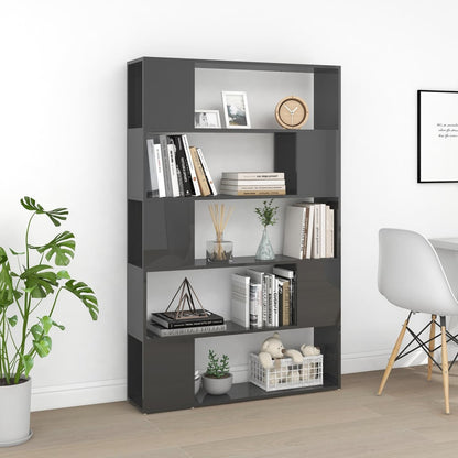 Libreria/Divisorio Grigio Lucido in Legno Multistrato | homemem39