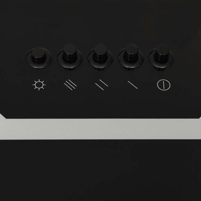 Cappa a Parete 90 cm in Acciaio e Vetro Temperato Nero