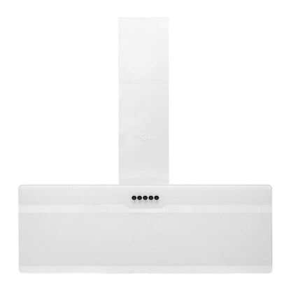 Cappa a Parete 90 cm in Acciaio e Vetro Temperato Bianco