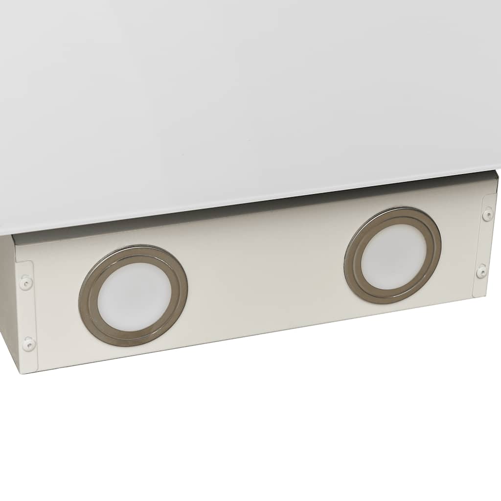 Cappa a Parete 60 cm in Acciaio e Vetro Temperato Bianco