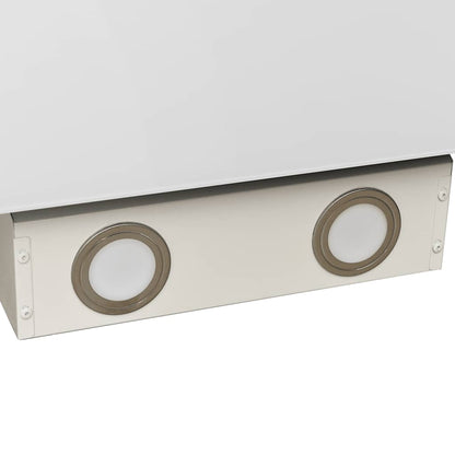 Cappa a Parete 60 cm in Acciaio e Vetro Temperato Bianco