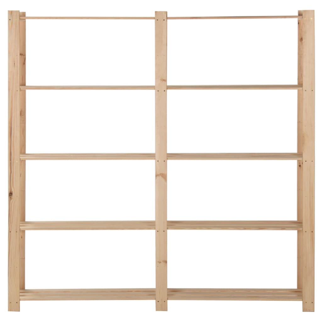 Scaffale a 5 Livelli 170x28,5x170 cm in Legno Massello di Pino - homemem39