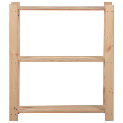 Scaffale a 3 Livelli 80x28,5x90 cm in Legno Massello di Pino - homemem39