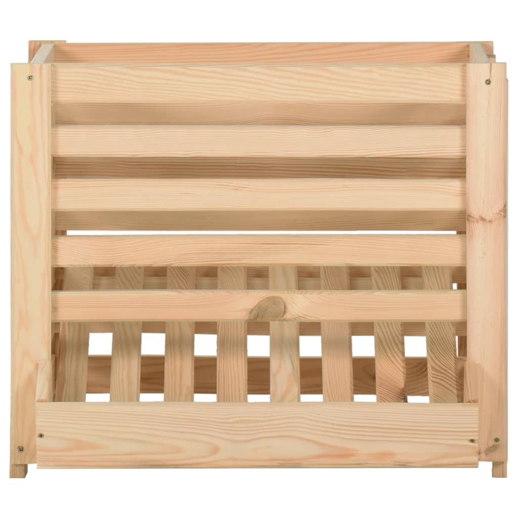 Cassetta Porta Patate  60x40x50 cm in Legno Massello di Pino - homemem39