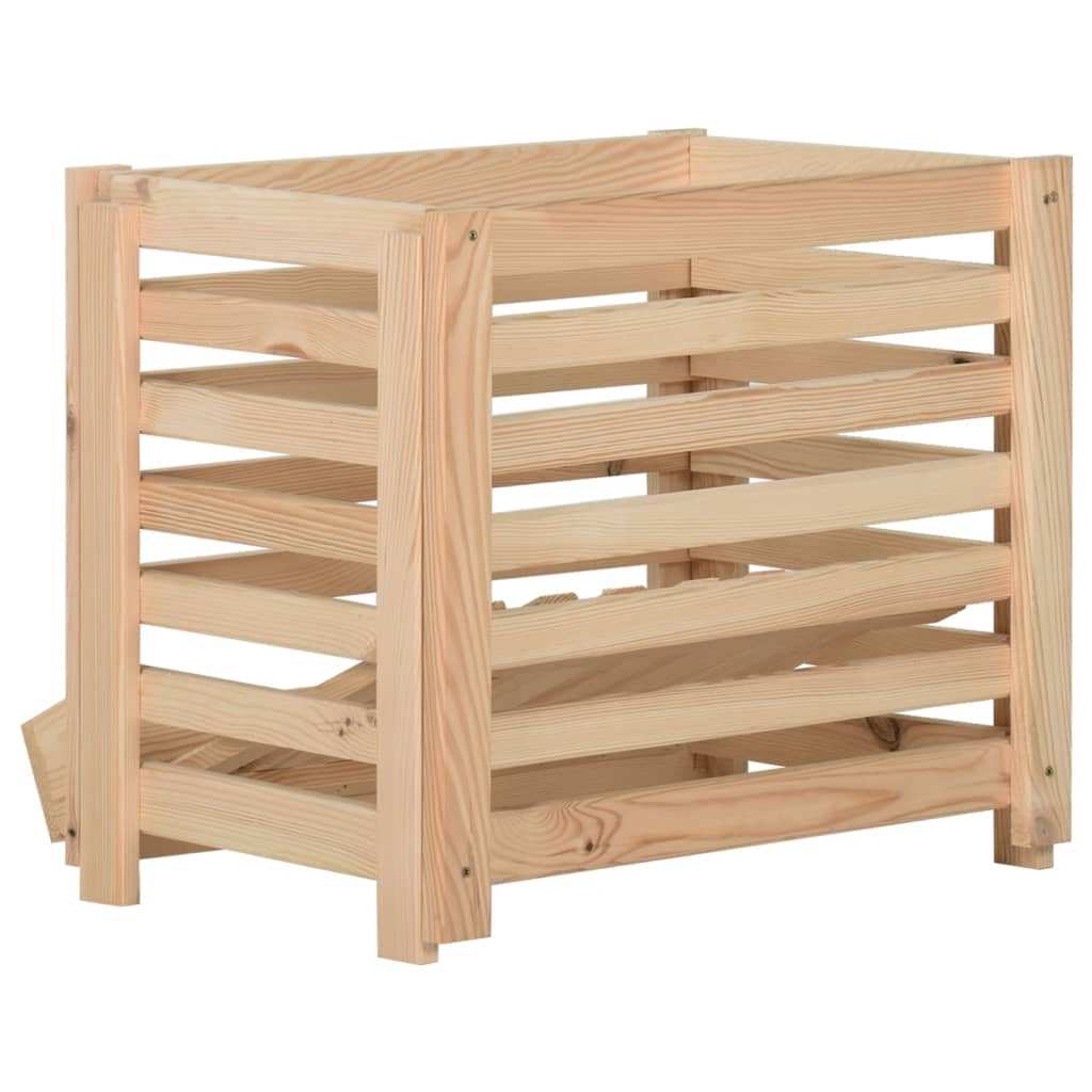 Cassetta Porta Patate  60x40x50 cm in Legno Massello di Pino - homemem39