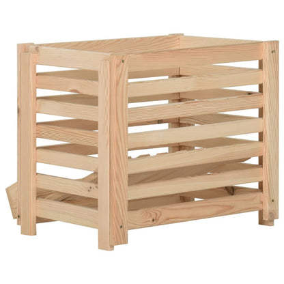 Cassetta Porta Patate  60x40x50 cm in Legno Massello di Pino - homemem39