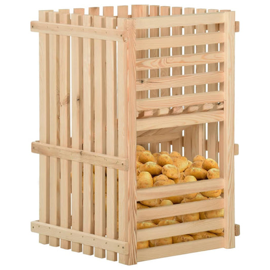 Cassetta Porta Patate  50x50x80 cm in Legno Massello di Pino - homemem39