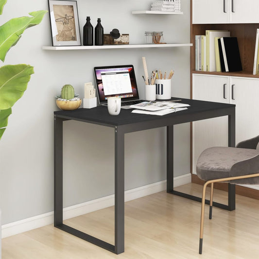 Scrivania per Computer Nera 110x60x73 cm in Legno Multistrato - homemem39