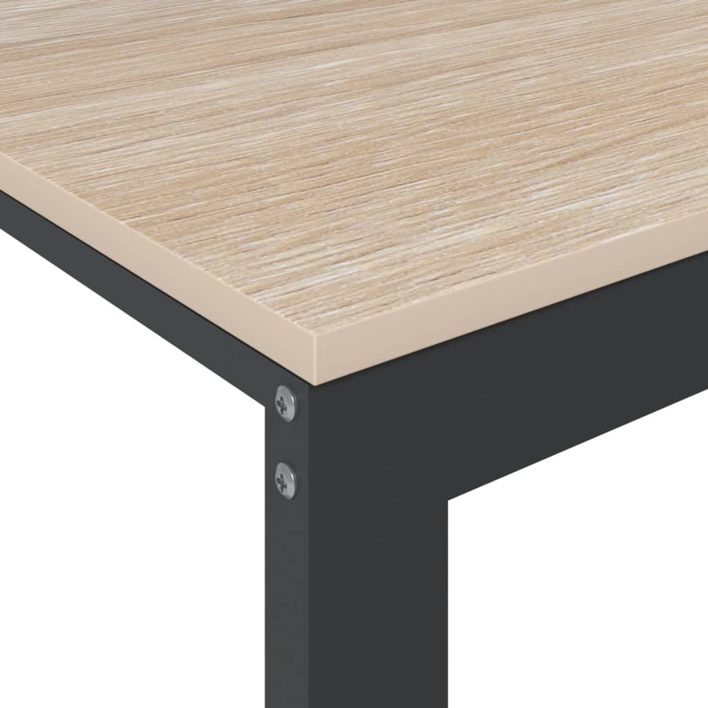 Scrivania Computer Nera e Rovere 110x60x73 cm Legno Multistrato | homemem39