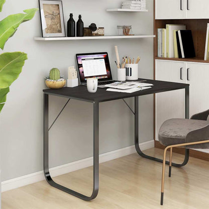 Scrivania per Computer Nera 110x60x73 cm in Legno Multistrato | homemem39