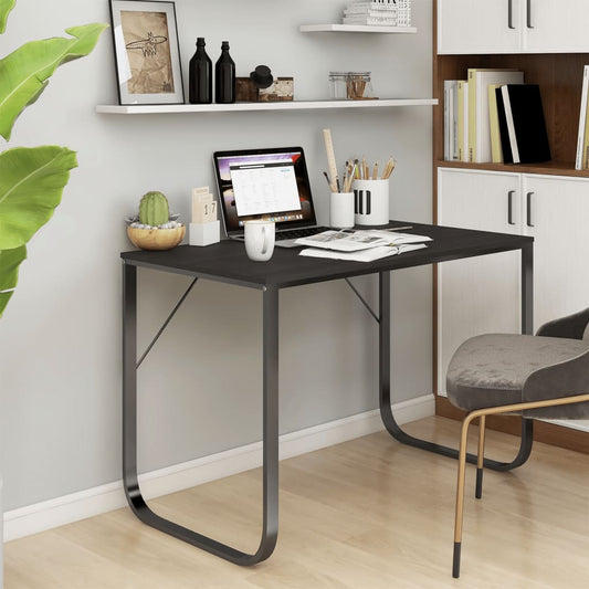 Scrivania per Computer Nera 110x60x73 cm in Legno Multistrato - homemem39