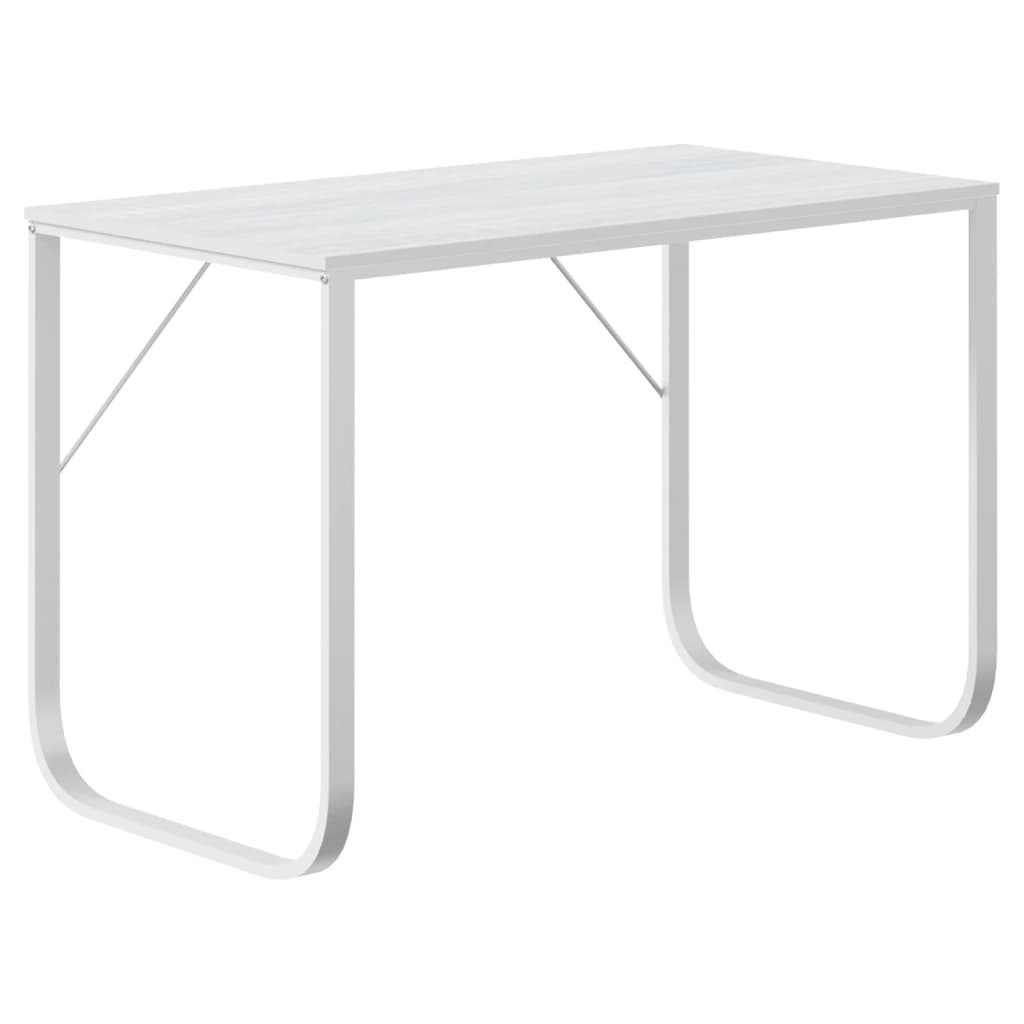 Scrivania per Computer Bianca 110x60x73 cm in Legno Multistrato - homemem39