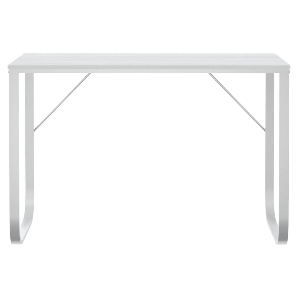 Scrivania per Computer Bianca 110x60x73 cm in Legno Multistrato - homemem39