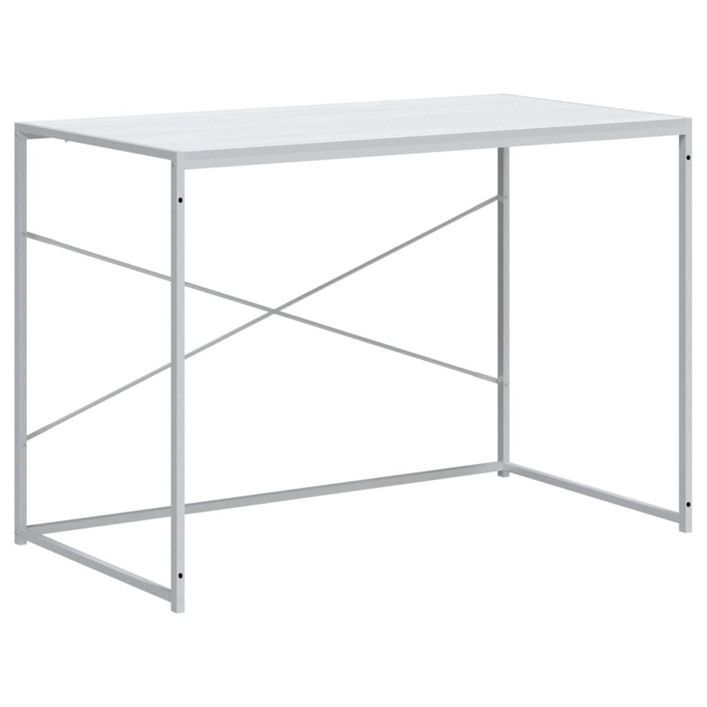 Scrivania per Computer Bianca 110x60x70 cm in Truciolato - homemem39