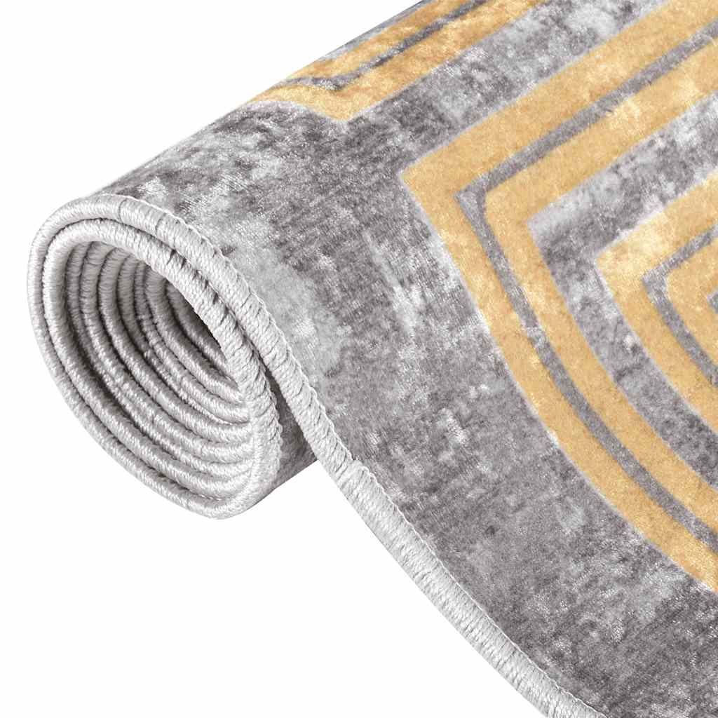 Tappeto Lavabile 120x180 cm Grigio Antiscivolo - homemem39