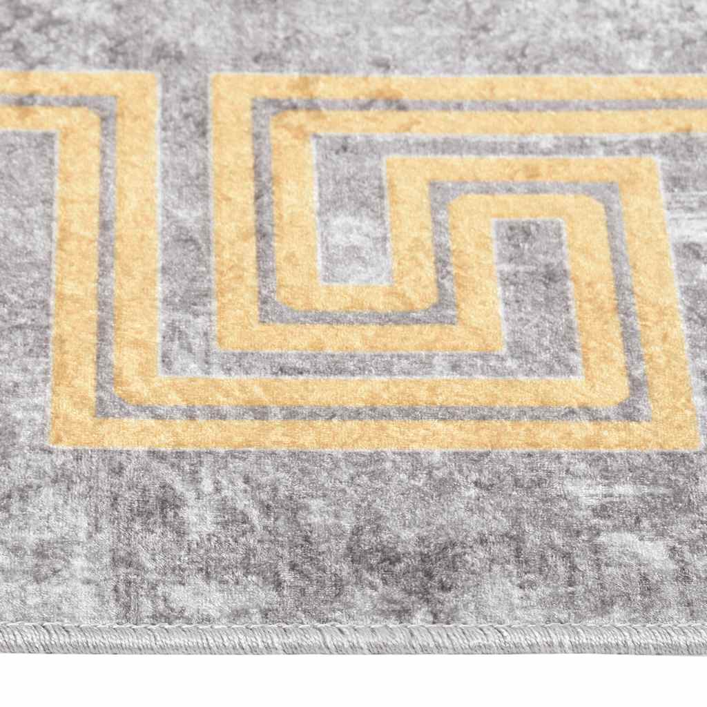 Tappeto Lavabile 120x180 cm Grigio Antiscivolo - homemem39