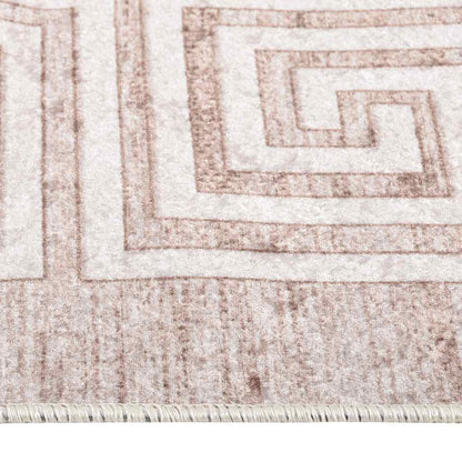 Tappeto Lavabile 80x300 cm Beige Antiscivolo - homemem39