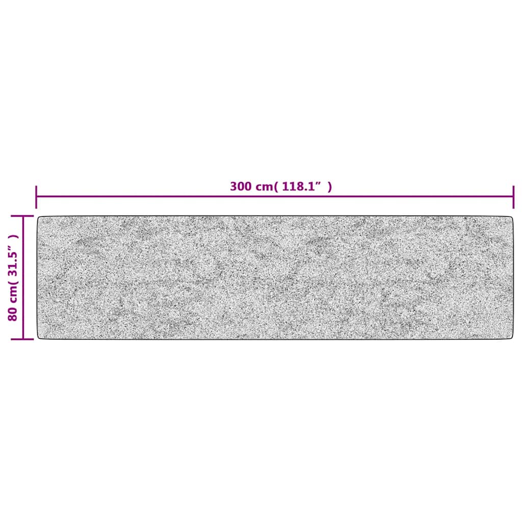 Tappeto Lavabile 80x300 cm Beige Antiscivolo - homemem39