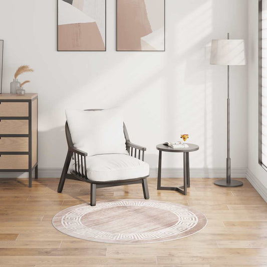 Tappeto Lavabile 120 cm Beige Antiscivolo - homemem39