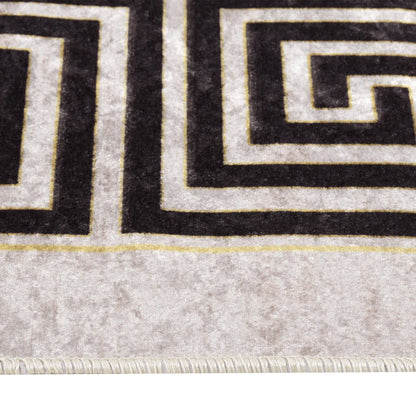 Tappeto Lavabile 160x230 cm Beige Chiaro Antiscivolo