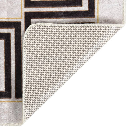 Tappeto Lavabile 160x230 cm Beige Chiaro Antiscivolo