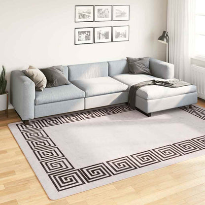 Tappeto Lavabile 190x300 cm Beige Chiaro Antiscivolo