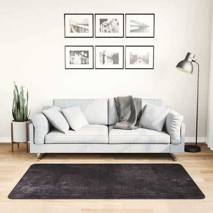 Tappeto Lavabile 80x150 cm Antracite Antiscivolo