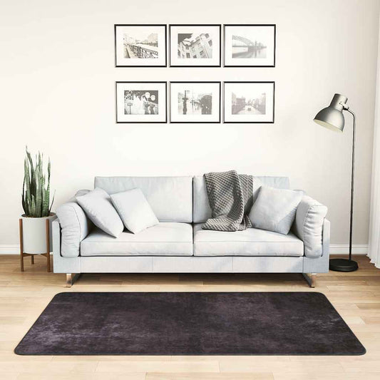 Tappeto Lavabile 80x150 cm Antracite Antiscivolo