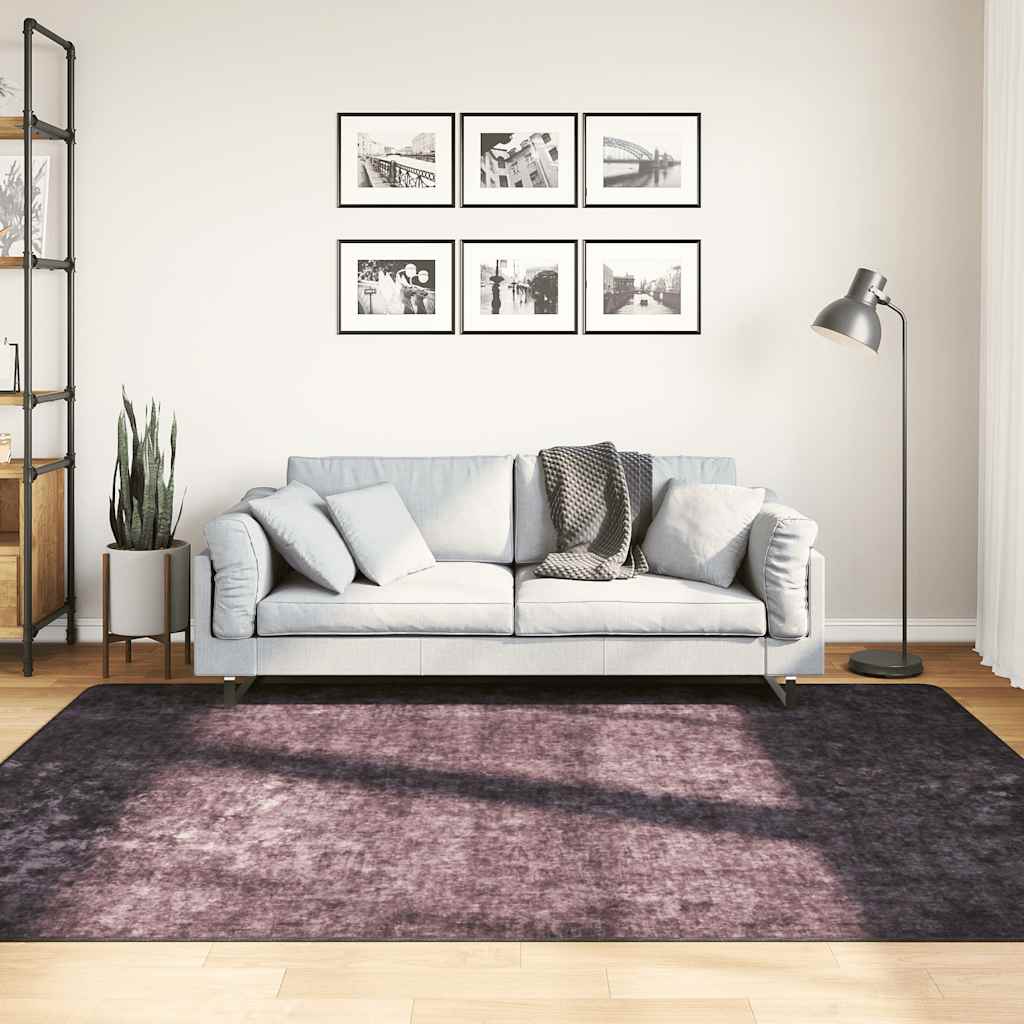 Tappeto Lavabile 160x230 cm Antracite Antiscivolo
