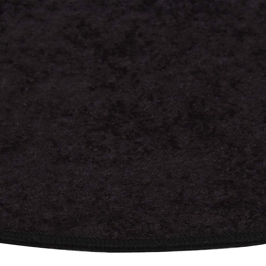 Tappeto Lavabile φ120 cm Antracite Antiscivolo