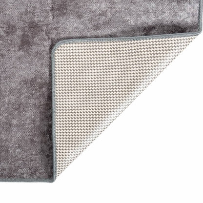 Tappeto Lavabile 80x150 cm Grigio Antiscivolo