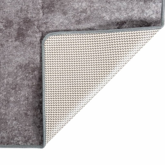 Tappeto Lavabile 80x150 cm Grigio Antiscivolo
