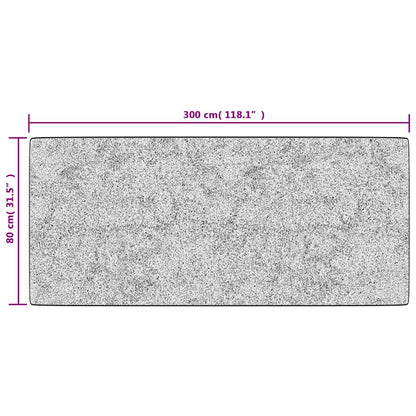 Tappeto Lavabile 80x300 cm Grigio Antiscivolo