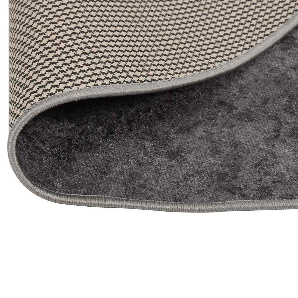Tappeto Lavabile φ120 cm Grigio Antiscivolo - homemem39